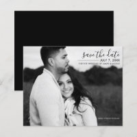 Modernes Minimal Sleek Picture Foto Save the Date