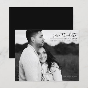 Modernes Minimal Sleek Picture Foto Save the Date