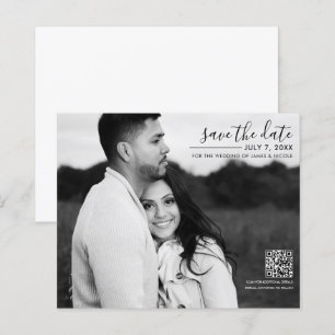 Modernes Minimal Sleek Picture Foto Save the Date