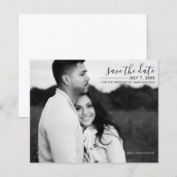 Modernes Minimal Sleek Picture Foto Save the Date
