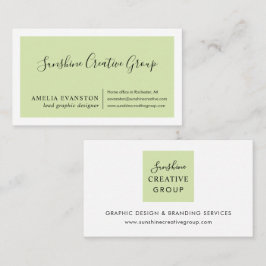 Modernes Minimal Spring Green Visitenkarte