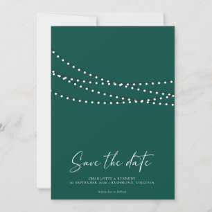 Modernes Minimal String Lights Foto Save the Date
