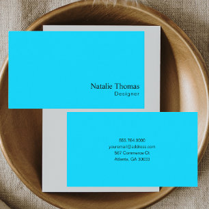 Modernes Minimal Trendy Fett Blau Professionell Visitenkarte