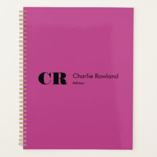 Modernes Minimal Trendy Monogram Violet Lila Planer