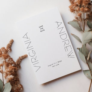 Modernes Minimal Tyografie Big Names Foto Save The Date