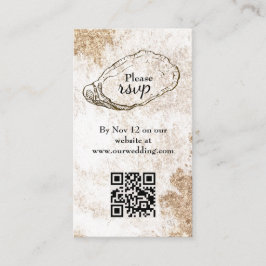 Modernes Minimal Watercolor Oyster Beach UAWG Begleitkarte