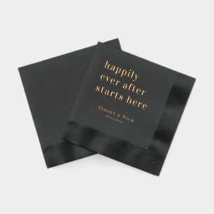 Modernes Minimal   Wedding Monogram Napkins Servietten Mit Folie