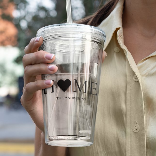 Modernes Minimal-Zuhause-Personalisiertes Geschenk Acryltrinkbecher (Von Creator hochgeladen)