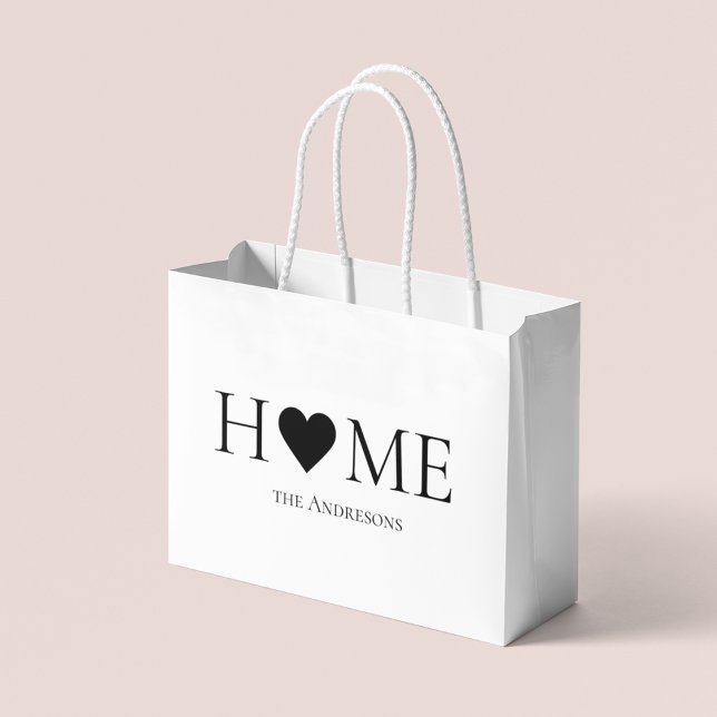 Modernes Minimal-Zuhause-Personalisiertes Geschenk Große Geschenktüte (Von Creator hochgeladen)