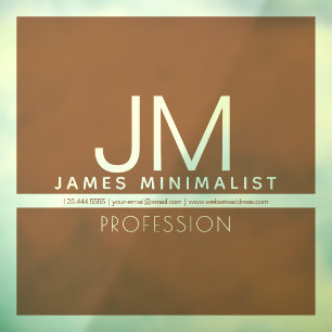 Modernes Minimaldesign   Braun & Transparent  Fensteraufkleber