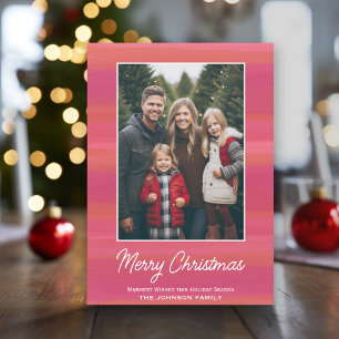 Modernes minimales Abstraktes Watercolor Vertikale Feiertagskarte