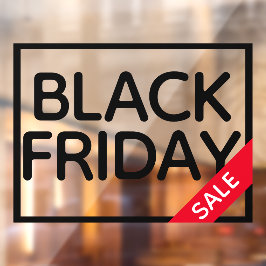 Modernes, minimales Black Friday Sale - Store Fensteraufkleber