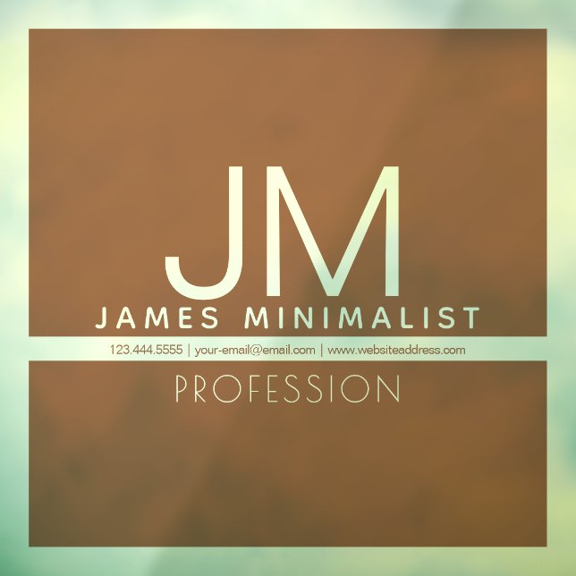 Modernes minimales Design | braun und transparent Fensteraufkleber (Blatt 3)