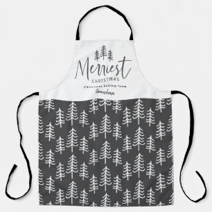 Modernes, minimales einfarbiges Weihnachtsgebäck Schürze