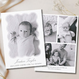 Modernes, minimales, elegantes Geschlecht neutrale Ankündigung