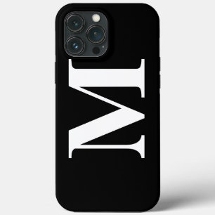 Modernes, minimales Elegantes Schwarz-weißes Monog Case-Mate iPhone Hülle
