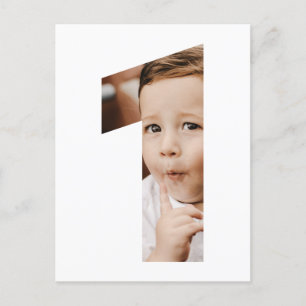 Modernes Minimales Foto 1. Einladung Postkarte