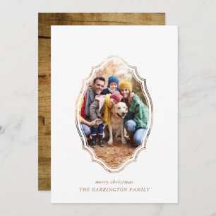 Modernes, minimales Foto aus Weiß und Holz