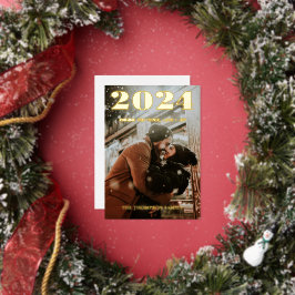 Modernes minimales Foto Folien Feiertagskarte