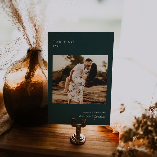 Modernes Minimales Foto | TISCHNUMMER (Von Creator hochgeladen)