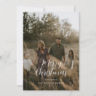 Modernes, minimales Foto Weihnachtsgeschenk Feiertagskarte