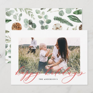 Modernes, minimales Foto Weihnachtsgeschenk Feiertagskarte