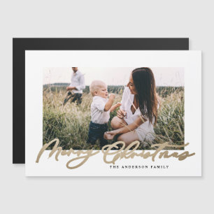 Modernes, minimales Foto Weihnachtsgeschenk Magnetkarte