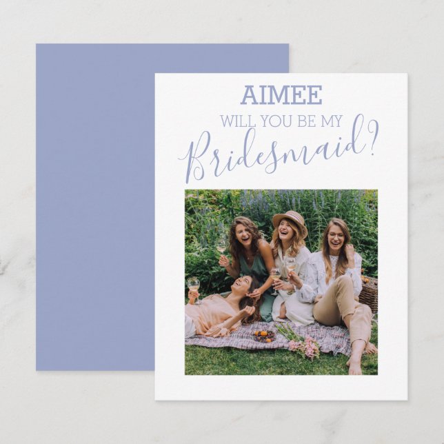 Modernes Minimales Foto | Werden Sie meine Bridesm (Vorne/Hinten)
