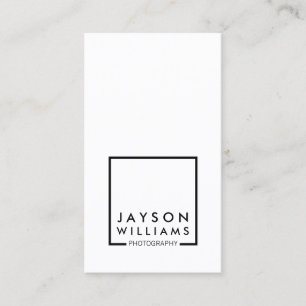 Modernes minimales Fotograf-Quadrat-Logo I Visitenkarte
