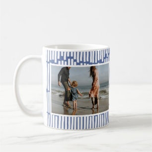 Modernes, minimales Grafikgeschenk mit 2 Foto hell Kaffeetasse