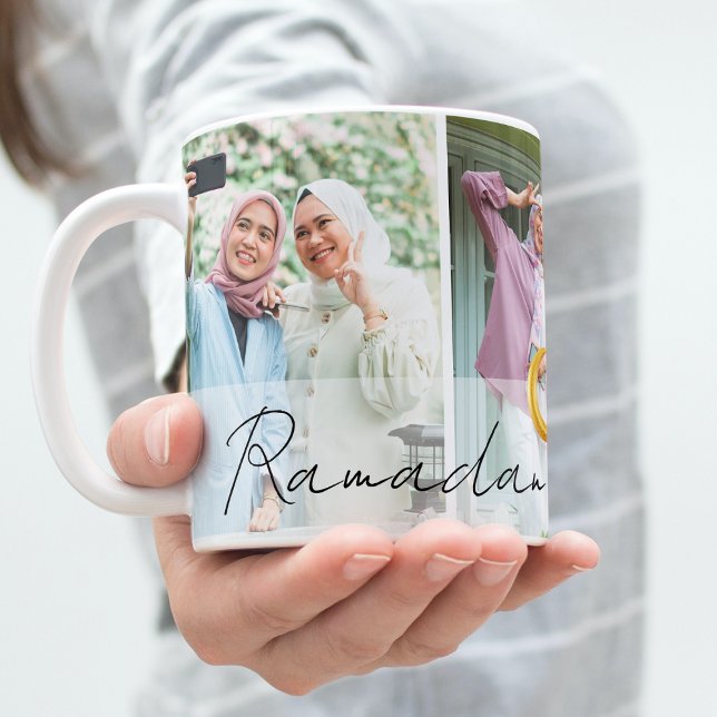 Modernes minimales islamisches Ramadan Mubarak-Fot Kaffeetasse (Von Creator hochgeladen)