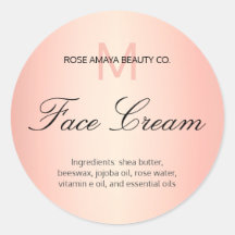 Modernes minimales Monogramm-Hautpflegeletikett