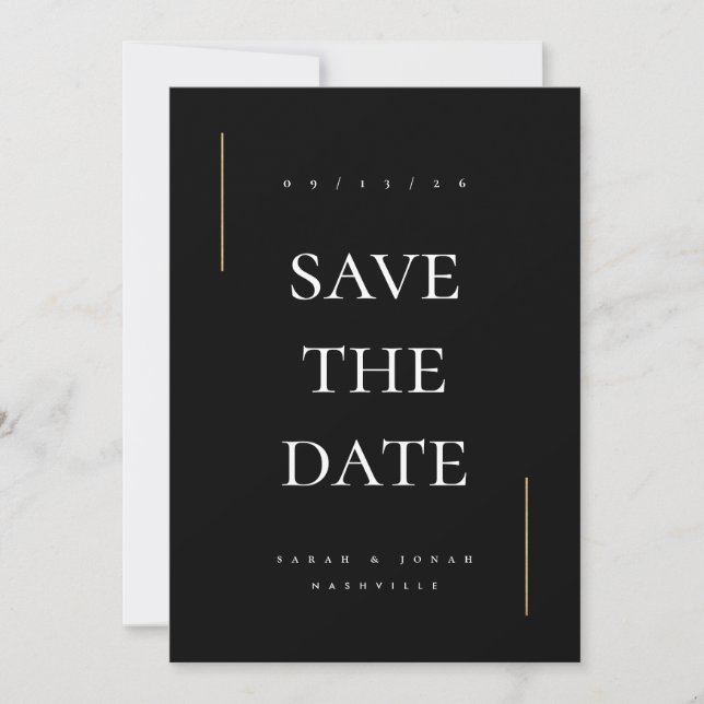 Modernes Minimales Non-Foto Save The Date (Vorderseite)