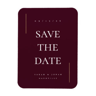 Modernes Minimales Non-Foto Save the Date Magnet