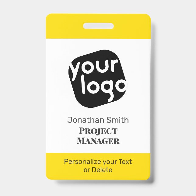 Modernes minimales Personalisiertes Konferenz-ID-A Ausweis (Vorderseite)