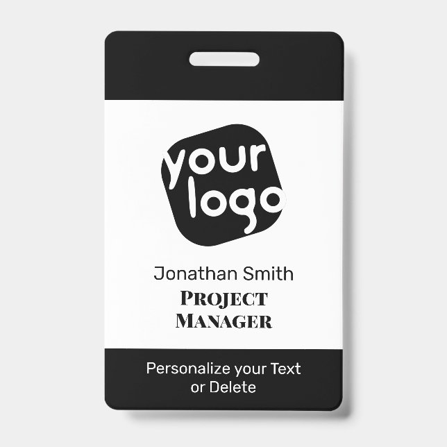 Modernes minimales Personalisiertes Konferenz-ID-A Ausweis (Vorderseite)