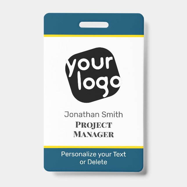 Modernes minimales Personalisiertes Konferenz-ID-A Ausweis (Vorderseite)