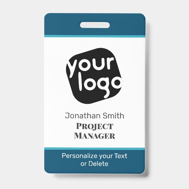 Modernes minimales Personalisiertes Konferenz-ID-A Ausweis (Vorderseite)