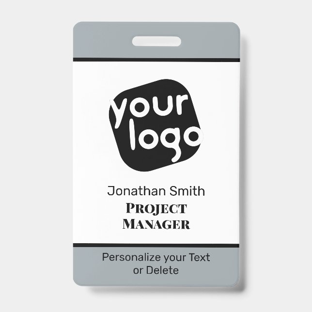 Modernes minimales Personalisiertes Konferenz-ID-A Ausweis (Vorderseite)