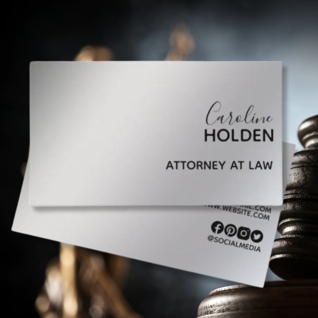 Modernes minimales Platinweißgoldengerüst Visitenkarte (Von Creator hochgeladen)