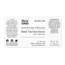 Modernes, minimales Schwarz-Weiß-Face-Serum-Produk