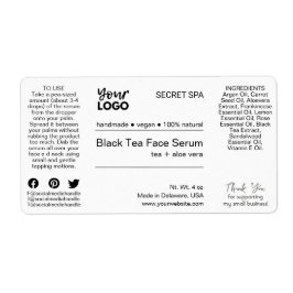 Modernes, minimales Schwarz-Weiß-Face-Serum-Produk