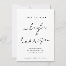 Modernes Minimales Script-Foto Save the Date