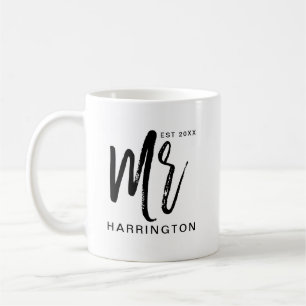 Modernes & minimales Typografie Mr Hubby Kaffeetasse