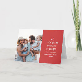 Modernes, minimales typografisches Foto Feiertagskarte