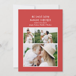 Modernes, minimales typografisches Foto Feiertagskarte