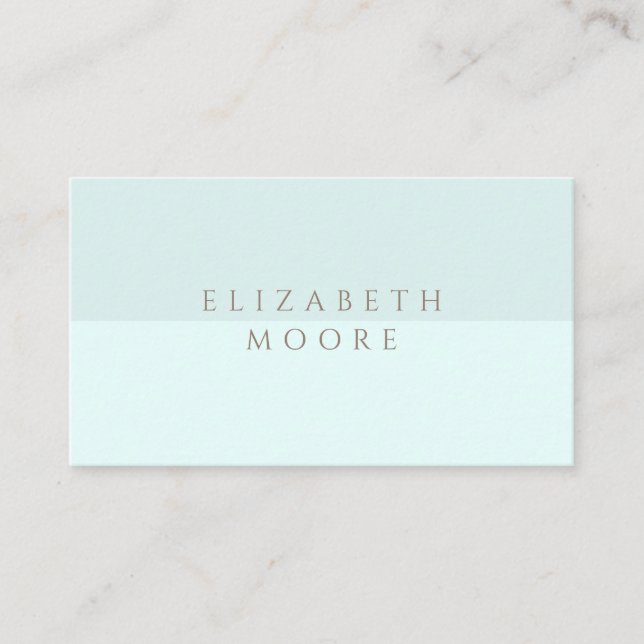 Modernes, minimales und elegantes Blue Duotone Visitenkarte (Vorderseite)