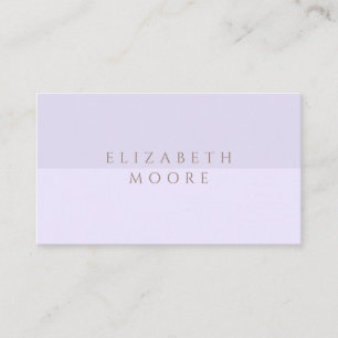 Modernes, minimales und elegantes Lila Duoton Visitenkarte