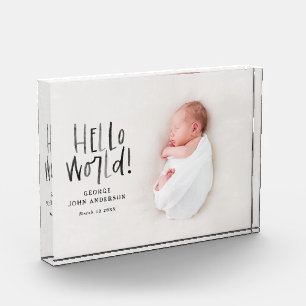 Modernes, minimales und elegantes typografisches F Fotoblock