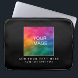 Modernes, minimales Vorlagenhochladen von Foto-Bil Laptopschutzhülle<br><div class="desc">Individuelles Hochladen von Foto Image Picture oder Business Logo Moderne Schwarz-Weiß-Elegant-Vorlage Electronics Bag / Tablet & Laptop-Hüllen / Neopren-Notebook-Schlauch 13 Zoll.</div>